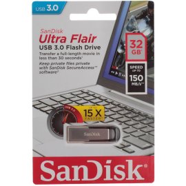 Флешка USB Sandisk 128Gb iXpand Flip SDIX90N-128G-GN6NE USB3.1 зеленый/серебристый