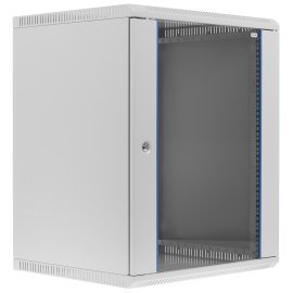 Шкаф телеком. настенный разборный 15U (600х520) дверь стекло (ШРН-Э-15.500) (1 коробка)