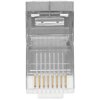 Вилка RJ-45 (8P8C) PLUG5SP/10 универсальная кат.5e экранированная, контакты 30 микродюймов" (10 шт.)