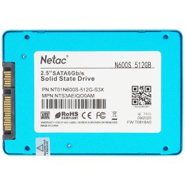 Накопитель SSD Netac NV2000, 256Gb, PCIe 3.0 x4, M.2 2280, NVMe, R/W 2500/1000