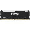 Оперативная память Kingston Fury Beast, DDR4, 8Gb (1x8Gb), 3600MHz, CL17, DIMM, с радиатором, RGb, черный