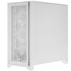 Компьютерный корпус без блока питания Corsair iCUE 4000D RGb Airflow, Midi-Tower, TG, 3x120мм RGb, 1xUSB-A 3.2, 1xUSB 3.2 Type-C, E-ATX, ATX, mATX, mITX белый