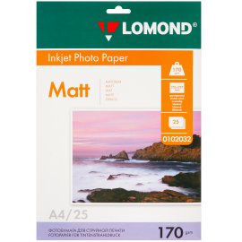 Фотобумага Lomond 1101101 A4/170г/м2/20л./белый высокоглянцевое для струйной печати