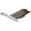Переходник ORIENT C301E PCI-Ex4->NGFF (M.2) M-key PCI-E SSD + SATA->NGFF (M.2) B-key SSD, тип 2230/2242/2260/2280/22110, SATA кабель и 2 планки крепления в комплекте (31129)