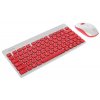 Комплект клавиатура+мышь Smartbuy 220349AG беспроводной, USB, 1600 DPI, белый/красный