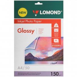 Фотобумага Lomond односторонняя, глянцевая, A6/170гр./50 листов