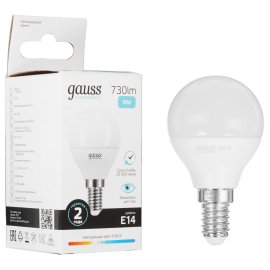 Лампа светодиодная LED Gauss Filament Свеча E14 9W 680lm 2700К 1/10/50
