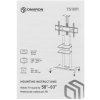 Стойка для телевизора с кронштейном ONKRON TS1881 50"-86", мобильная, белый