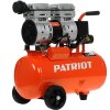 Компрессор PATRIOT WO 24-160 525306375 Безмасляный; Мощн. 1,1 кВт; Напр. 230В Об. двиг.: 2850 об/мин; Производительность: 160 л/мин; Объем ресивера: 24 л; Давление: 8 бар