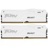 Оперативная память Kingston Fury Beast, DDR5, 32Gb (2x16GB), 5600MHz, CL36, DIMM, радиатор, RGB, белый