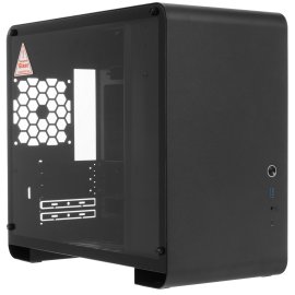 Компьютерный корпус JONSBO T8 PLUS Black без БП, боковые панели из закаленного стекла, mini-ITX, черный