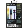 Кабель Qumo, Type С - Type C, USB 3.0, 1,2м, 5-20В, 5А, 60 Вт, опл. металл. пружинка, кон. металл, rainbow