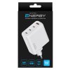 Сетевое зарядное устройство Qumo Energy (Charger 0026) 2.1A, встроенный кабель Lightning 8 Pin, белый