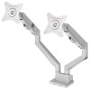Кронштейн Arm media LCD-T36 серебристый, 4 шт/уп. Кр. алюм. настол. для 2-х мон. 15"-34", max 2х9 кг, нак. ±45°, пов. ±180°, от стола 495 мм, max VESA 100x100 мм.