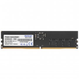 Оперативная память Patriot Signature, DDR5, 16GB (1x16 GB), 5200 MHz, CL42, DIMM