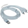 Baseus Ultra-Fast One-for-Three Fast Charging Cable USB-A to M+L+C 3.5A 1.3m Blue P10376303311-00.  "