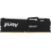 Оперативная память Kingston Fury Beast, DDR5, 16Gb (1x16GB), 5200MHz, CL40, DIMM, с радиаторами, RGB, черный