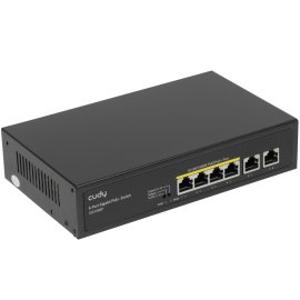 Коммутатор 9-port 10/100Mbps unmanaged switch with 8 PoE+ ports, compliant with 802.3af/at PoE, 65W PoE budget, support 250m Extend Mode, Priority mode and Isolation mode, desktop mount, plug and play.