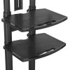 Стойка для телевизора с кронштейном ONKRON TS1881 50"-86", мобильная, белый