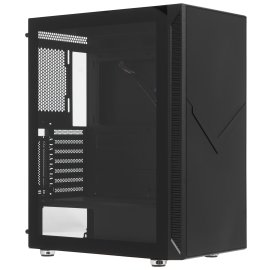 Компьютерный корпус Powercase Mistral Micro A3B ARGb, Tempered Glass, 2x 140мм ARGb PWM+1x 120мм ARGb PWM, черный, mATX (CMMAB-A3-V2)