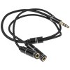 Кабель аудио разветвитель Cablexpert CCAB-02-35MY-0.2MB. 3.5 джек (M)/2х 3.5 джек (F), черный, 0.2м, блистер