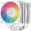 Кулер для процессора DEEPCOOL AG620 WH ARGb V2 LGA20XX/1700/1200/115X/AM5/AM4 (9шт/кор, TDP 260W, PWM, ARGb DUAL Fan 120мм, 6 тепл. трубок, белый) RET