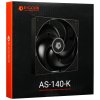 Вентилятор для корпуса ID-Cooling AS-140-K черный, 140 мм, 1800 об/мин, 24.9 дБ, 4 pin