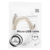 Кабель Cablexpert USB2.0 Pro, AM/microBM, 1,8м, экран, феррит.кольцо, прозрачны (CCP-mUSB2-AMBM-6-TR)