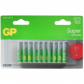 Батарейка GoPower LR03 AAA Shrink 2 Alkaline 1.5V (2/40/800) коробка (40 шт.)