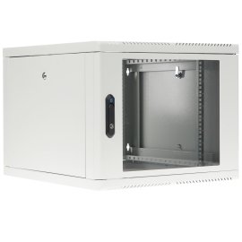 Шкаф настенный ЦМО ШРН-М-9.650 9U 600x650 мм пер. дв. стекл съемные бок. пан. 50 кг серый