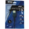 Кабель HDMI Wize WAVC-HDMIUS-1M 1 м, v.2.0, 19M/19M, 4K/60 Hz 4:4:4, 36 AWG, HDCP 2.2,ультратонкий, позол.разъемы, черный, пакет