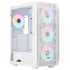 Компьютерный корпус Ginzzu GL 390 боковая дверца закаленное стекло на петлях на магнитах, controller CRC10, 4* 12R6W FAN 12CM RGb белый