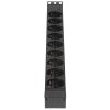 Блок розеток горизонтальный ExeGate ServerPro PDU-19H901 Al-9S-C14, 19", 1U, Алюминий, 9 Schuko, С14, черный