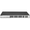 Коммутатор D-Link DGS-1210-28P/FL1A, L2 Managed Switch with 24 10/100/1000Base-T ports and 4 100/1000Base-T/SFP combo-ports (24 PoE ports 802.3af/802.3at (30 W), PoE Budget 193 W).8K Mac address, 802.3x Flow Co