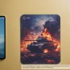 Коврик для мыши Cactus CS-MP-D04M Burning tank 300x250x3мм