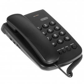 Телефон проводной teXet TX-201 черный