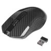 Мышь беспроводная Qumo Kevlar M26 черный, 1600 dpi, радиоканал, USB, кнопки - 4