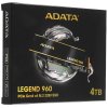 Накопитель SSD ADATA LEGEND 960, 4Tb, PCIe 4.0 x4, M.2 2280, NVMe, R/W 7400/6800, с радиатором