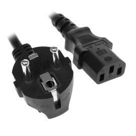 Кабель комп - розетка AOpen ACE021R-3M 220V EU (угол-угол) 3m