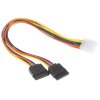 Кабель Cablexpert Кабель питания SATA CC-SATA-PSY-0.3M, 30см, molex 4pin/2x sata15pin, на 2 устр., пакет