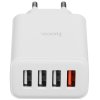 Сетевое зарядное устройство HOCO (6931474777713) C102A белый СЗУ 4USB 2.1A QC3.0 быстрая зарядка
