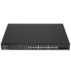 Коммутатор TP-Link 24-port Gigabit Managed PoE switch with 4 10G SFP+ ports, support 802.3af/at PoE, 1 console port, 19-inch rack mount, support L2/L2+ features.