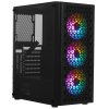 Компьютерный корпус Miditower ExeGate EVO-9202-NPX700 (ATX, БП 700NPX с вент. 12 см, с окном, 1*USB+1*USB 3.0, аудио, 3 вент. 12см с RGb подсветкой)