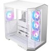 Компьютерный корпус MSI MAG Pano 100R PZ WHITE, Mid Tower, ATX, 2xUSB 3.2 Gen 1, 1xUSB 3.2 Gen2 Type-C, 3x120мм ARGb Reverse Blade Fan, 1x120мм ARGb Fan, ARGb+PWM Control Board,Tempered Glass Window, Brown Box
