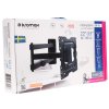 Кронштейн Kromax DIX-18 BLACK(для LED/LCD телевизоров 22"-55", max 40 кг, настенный, 5 ст свободы, наклон ±15°, поворот 180°, от стены 66-605 мм, max VESA 400x400 мм, вращение экрана ±5°, съемная монтажная пластина, кабель-канал, 4 шт/уп.)