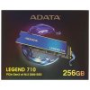 Накопитель SSD ADATA LEGEND 710, 256Gb, PCIe 3.0 x4, M.2 2280, NVMe, R/W 2100/1000, с радиатором