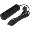 Удлинитель Defender M430 черный, 3 м, EURO, 4 розетки, 2200 Вт