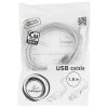 Кабель USB2.0 Pro Cablexpert CCF-USB2-AMBM-TR-6, AM/BM, 1,8м, экран, феррит.кольца, прозрачный, пакет