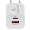Сетевое зарядное устройство Cablexpert 20Вт, 3А, QC3.0/PD, 1xUSB, 1xType-C, белый, пакет