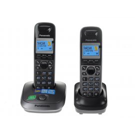 Телефон беспроводной (DECT) Panasonic KX-TG2512RU1 Доп трубка в комплекте, АОН, Caller ID, спикерфон, полифония